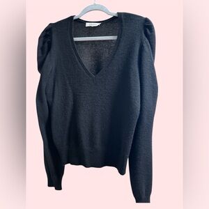 Frame  Cashmere Puff-Sleeve Sweater